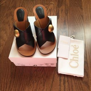 NWT Chloe Crisscross-Strap Sandals